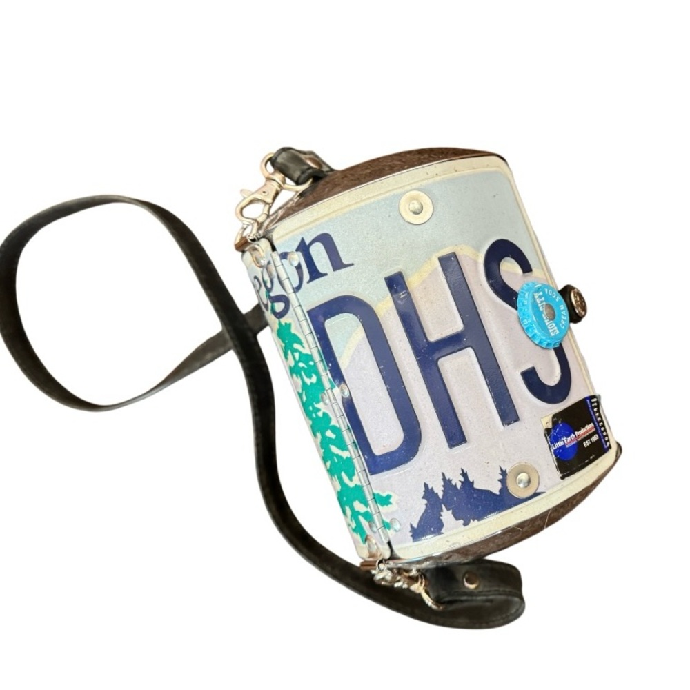 Unique License Plate Crossbody Bag